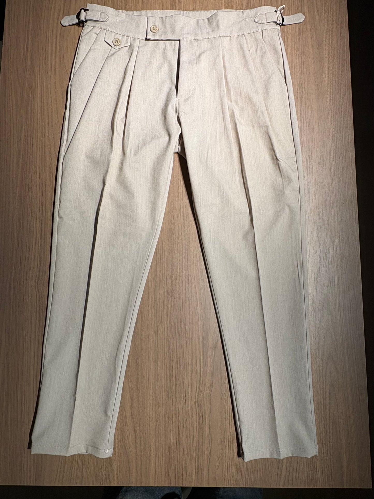 Pantalone Classico Uomo con Fibbie Laterali