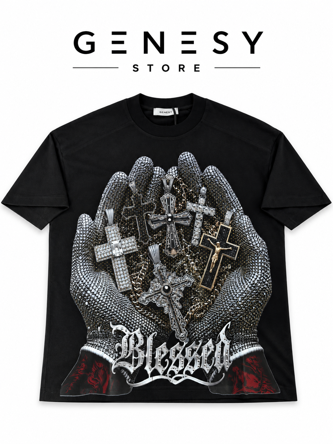 T-shirt Cianotic Blessed