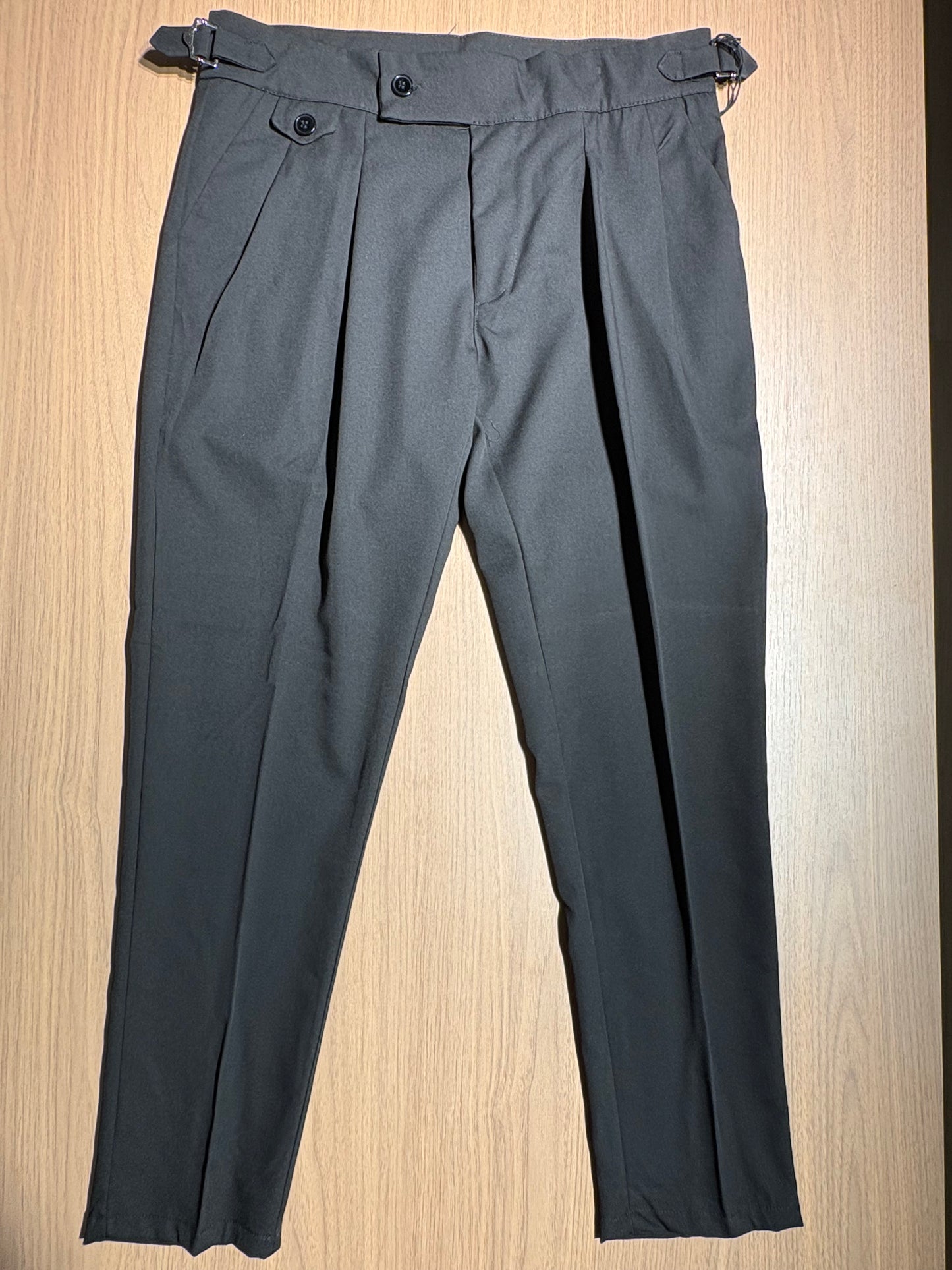 Pantalone Classico Uomo con Fibbie Laterali