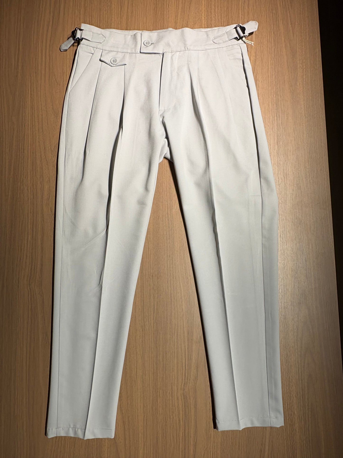 Pantalone Classico Uomo con Fibbie Laterali